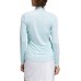 adidas Women's Printed Sun Long Sleeve Golf White/Halo Mint Polo