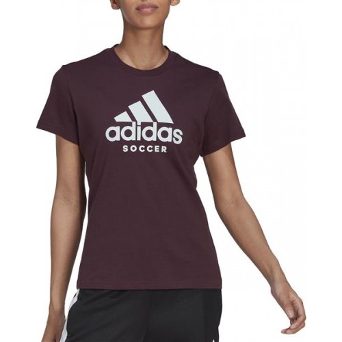adidas Women's Soccer Logo Shadow Maroon T-Shirt adidas Women's Soccer Logo Shadow Maroon T-Shirt