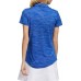 adidas Women's Space-Dyed Golf Collegiate Royal/White Polo adidas Women's Space-Dyed Golf Collegiate Royal/White Polo