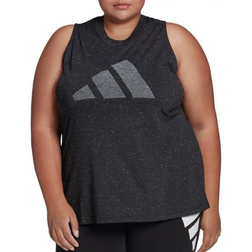 adidas Women's Sportswear Future Icons Winners 3.0 Tank Black Melange Top adidas Women's Sportswear Future Icons Winners 3.0 Tank Black Melange Top