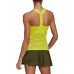 adidas Women's Tennis HEAT.RDY Y-Tank Acid Yellow/Crew Navy Top