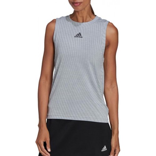 adidas Women's Tennis Match Tank Halo Silver Top adidas Women's Tennis Match Tank Halo Silver Top