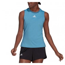 adidas Women's Tennis Match Tank Hazy Blue/White Top adidas Women's Tennis Match Tank Hazy Blue/White Top