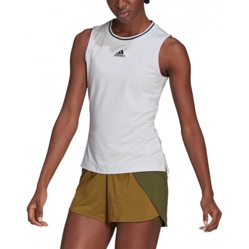 adidas Women's Tennis Match Tank White/Black Top adidas Women's Tennis Match Tank White/Black Top