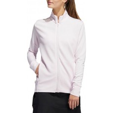 adidas Women's Textured Full Zip Golf Almost Pink Jacket