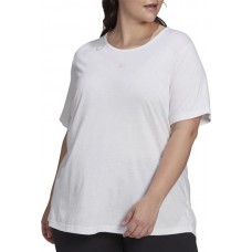 Adidas Women's U-4-U Plus Size White/Pink T-Shirt
