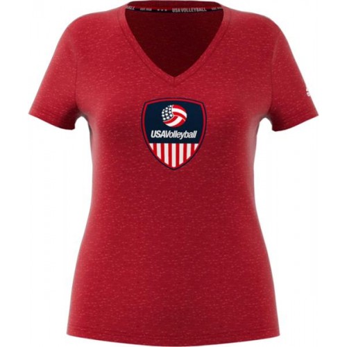 adidas Women's USA Volleyball Power Red/White T-Shirt adidas Women's USA Volleyball Power Red/White T-Shirt