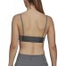 adidas Women's Yoga Studio Light Support Dark Grey Heather Bra