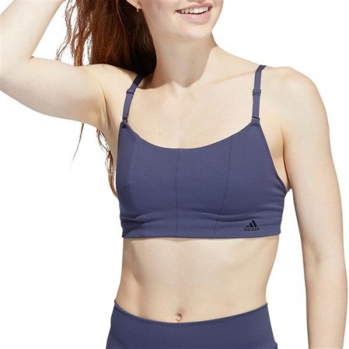 adidas Women's Yoga Studio Light Support Shadow Navy Bra adidas Women's Yoga Studio Light Support Shadow Navy Bra