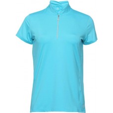 Bette & Court Women's Petal 1/4 Zip Mock Neck Golf Malibu Polo