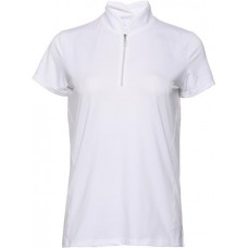 Bette & Court Women's Petal 1/4 Zip Mock Neck Golf White Polo