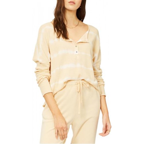 Billabong Women's Any Day Tie-Dyed Long Sleeve Tan Shirt Billabong Women's Any Day Tie-Dyed Long Sleeve Tan Shirt