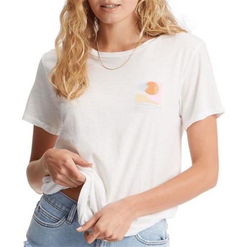 Billabong Women's Modern Lovers Short Sleeve Salt Crystal T-Shirt Billabong Women's Modern Lovers Short Sleeve Salt Crystal T-Shirt