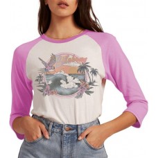 Billabong Women's Ride Alone 3/4 Sleeve Orchid T-Shirt
