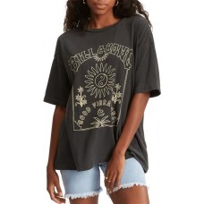 Billabong Women's Shine A Light Short Sleeve Off Black T-Shirt