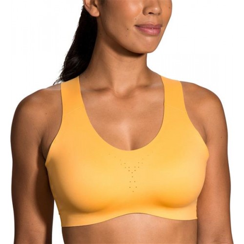 Brooks Women's Dare Crossback Run Sports Saffron Bra Brooks Women's Dare Crossback Run Sports Saffron Bra