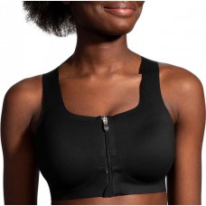 Brooks Women's Dare Zip Sports Black Bra Brooks Women's Dare Zip Sports Black Bra