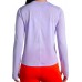 Brooks Women's Distance Graphic Long Sleeve Heather Violet/Stripe Shirt