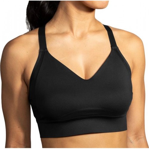 Brooks Women's Drive Interlace Sports Black Bra Brooks Women's Drive Interlace Sports Black Bra