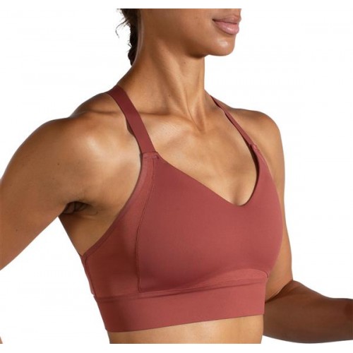 Brooks Women's Drive Interlace Sports Terracotta Bra Brooks Women's Drive Interlace Sports Terracotta Bra