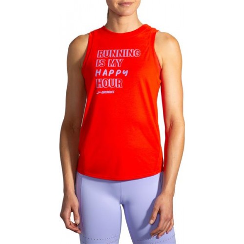 Brooks Women's Graphic Tank Jamberry/Happy Hour Top Brooks Women's Graphic Tank Jamberry/Happy Hour Top