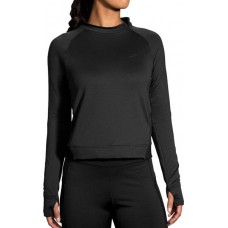 Brooks Women's Notch Thermal Long Sleeve Black Shirt Brooks Women's Notch Thermal Long Sleeve Black Shirt