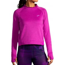 Brooks Women's Notch Thermal Long Sleeve Heather Magenta Shirt