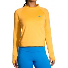 Brooks Women's Notch Thermal Long Sleeve Saffron Shirt
