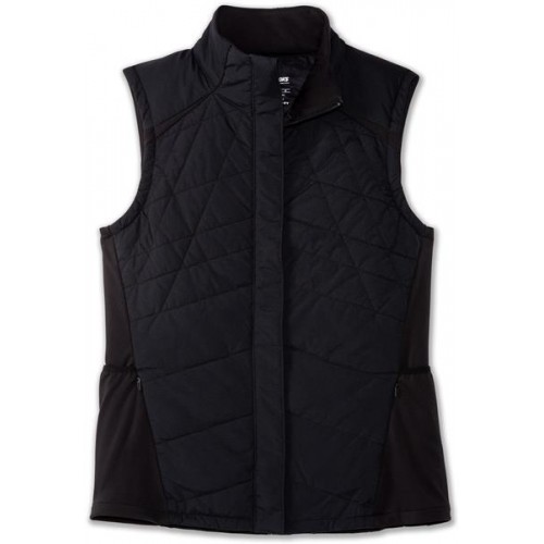 Brooks Women's Shield Hybrid Black Vest Brooks Women's Shield Hybrid Black Vest