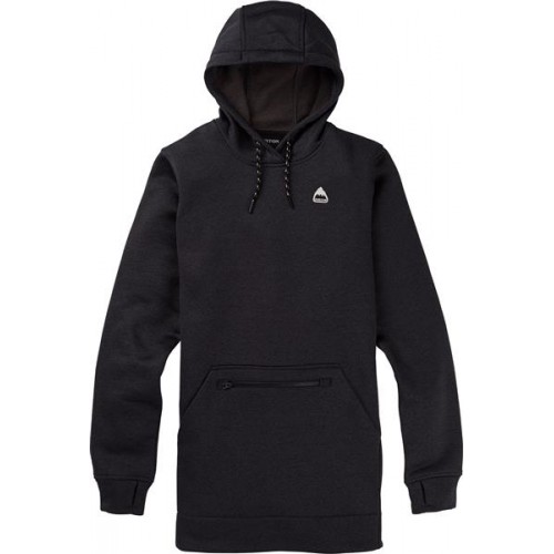 Burton Women's Oak Long Pullover True Black Heather Hoodie Burton Women's Oak Long Pullover True Black Heather Hoodie