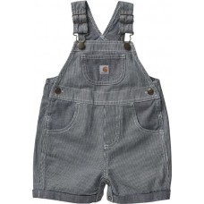 Carhartt Infant Girls' Chambray Stripe Navy Ticking Stripe Shortalls
