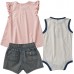 Carhartt Infant Girls' Short Sleeve Shirt, Horse Tank Bodysuit, & Stripe Shorts Navy Ticking Stripe Set Carhartt Infant Girls' Short Sleeve Shirt, Horse Tank Bodysuit, & Stripe Shorts Navy Ticking Stripe Set