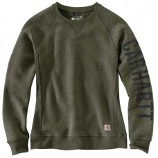 Carhartt Women's Midweight Crewneck Basil Heather Sweatshirt
