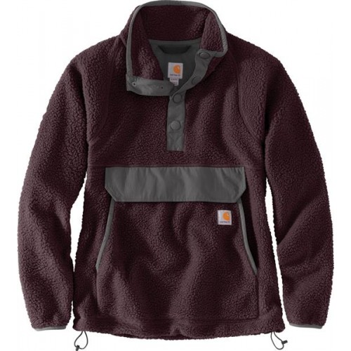 Carhartt Women's Relaxed Fit Fleece Blackberry Heather Pullover Carhartt Women's Relaxed Fit Fleece Blackberry Heather Pullover
