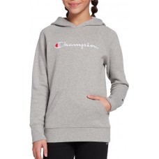 Champion Girls' Solid Raglan Fleece Oxford Heather Hoodie Champion Girls' Solid Raglan Fleece Oxford Heather Hoodie