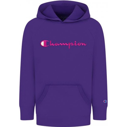 Champion Girls' Solid Raglan Fleece Purple Hoodie Champion Girls' Solid Raglan Fleece Purple Hoodie