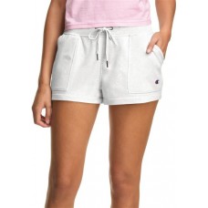 Champion Women's Campus French Terry White Shorts