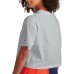 Champion Women's Cropped Script Logo Short Sleeve Oxford Grey T-Shirt Champion Women's Cropped Script Logo Short Sleeve Oxford Grey T-Shirt