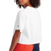 Champion Women's Cropped Script Logo Short Sleeve White T-Shirt Champion Women's Cropped Script Logo Short Sleeve White T-Shirt