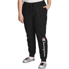 Champion Women's Plus Powerblend Graphic Black Jogger