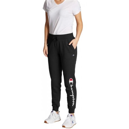 Champion Women's PowerBlend Fleece Jogger Black Pants Champion Women's PowerBlend Fleece Jogger Black Pants