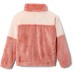 Columbia Girls' Fire Side II Sherpa Half Zip Dark Coral/Peach Blossom Jacket Columbia Girls' Fire Side II Sherpa Half Zip Dark Coral/Peach Blossom Jacket