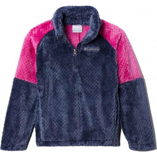Columbia Girls' Fire Side II Sherpa Half Zip Nocturnal/Wild Fuchsia Jacket Columbia Girls' Fire Side II Sherpa Half Zip Nocturnal/Wild Fuchsia Jacket