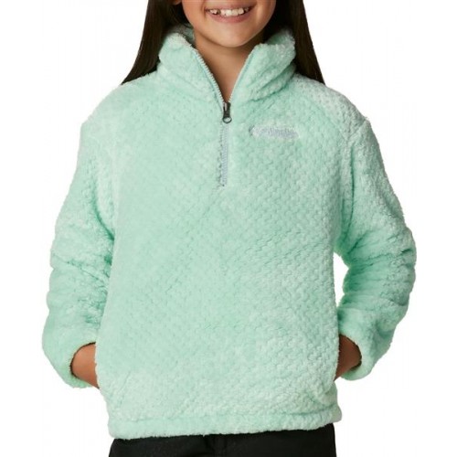 Columbia Girls' Fire Side II Sherpa Half Zip Sea Ice Jacket Columbia Girls' Fire Side II Sherpa Half Zip Sea Ice Jacket