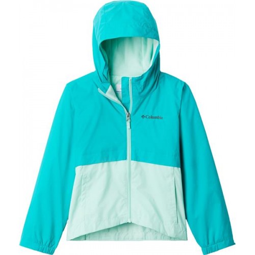 Columbia Girls' Rain-Zilla Rain Tropic Water/Mint Cay Jacket Columbia Girls' Rain-Zilla Rain Tropic Water/Mint Cay Jacket