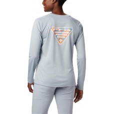 Columbia Tidal PFG Printed Triangle Long Sleeve Cirrus Gry/Shadeleaves Pt T-Shirt