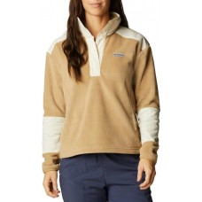 Columbia Women's Benton Springs Crop Fleece Beach/Chalk Pullover Columbia Women's Benton Springs Crop Fleece Beach/Chalk Pullover