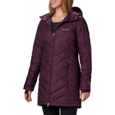 Columbia Women's Heavenly Long Hooded Black Cherry Jacket