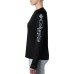 Columbia Women's PFG Tidal Tee II Long Sleeve Black/Cirrus Grey Logo Shirt