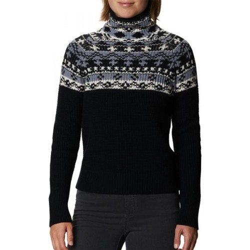 Columbia Women's Pine Street Jacquard Pullover Black Jacquard Sweater Columbia Women's Pine Street Jacquard Pullover Black Jacquard Sweater